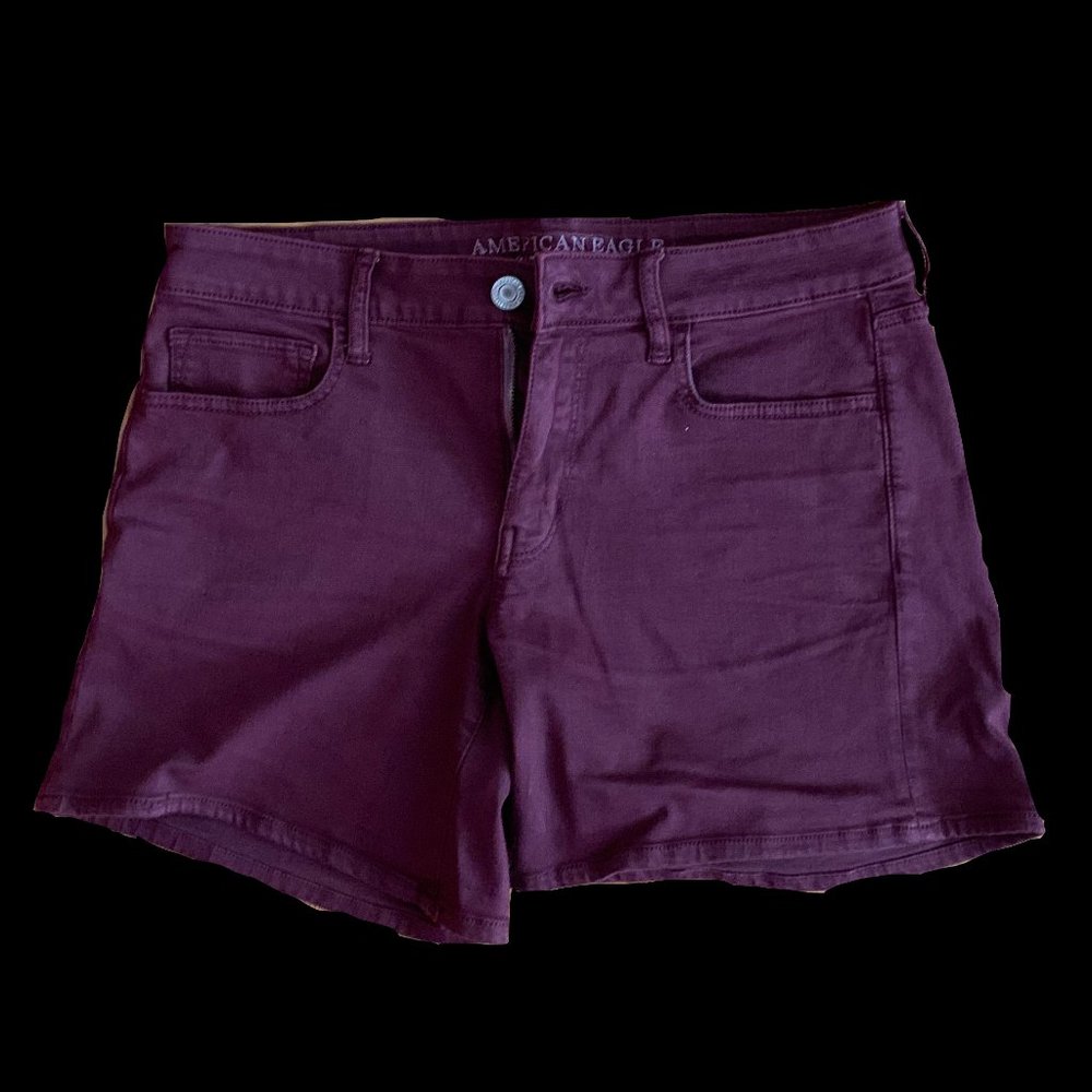 Burgundy American Eagle Jean Shorts